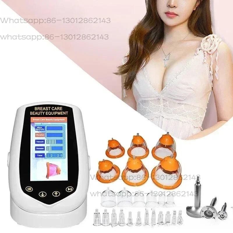 Beauty breast enlarge vibrator red photon light+vibration+suction breast enhancer massager