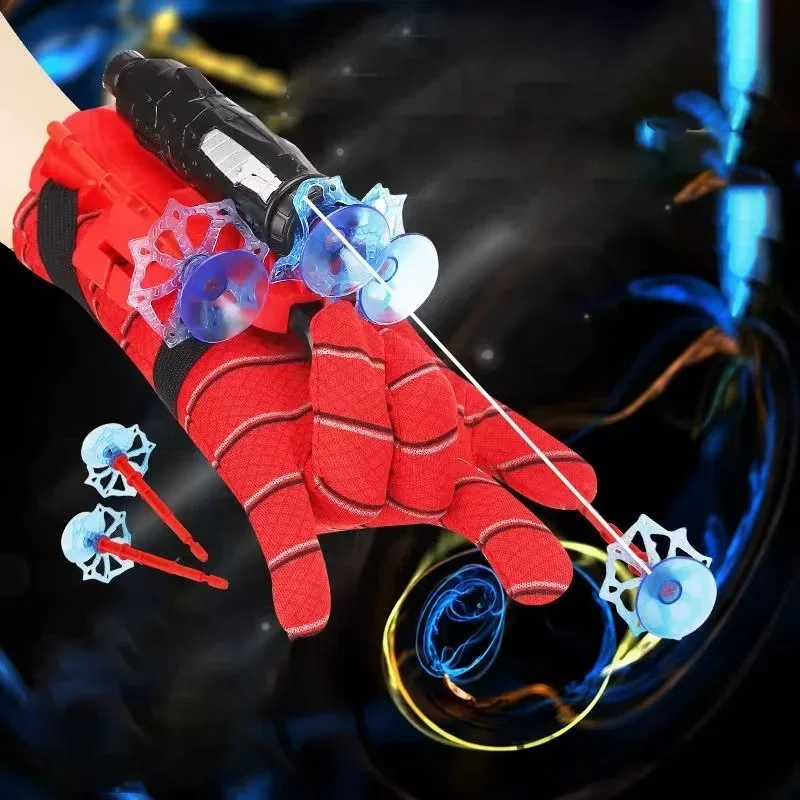 Spider Web Shooters with Gloves Wrist Launcher Toy Funny Party Cosplay Gifts for Kids Cos Masquerade