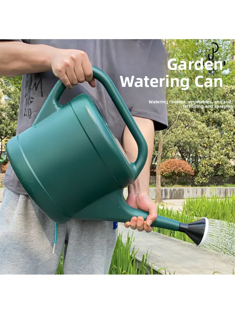 

Большая лейка с длинным носиком для садоводства, посадки овощей и цветов, полива растений, пластиковая емкость для садового полива