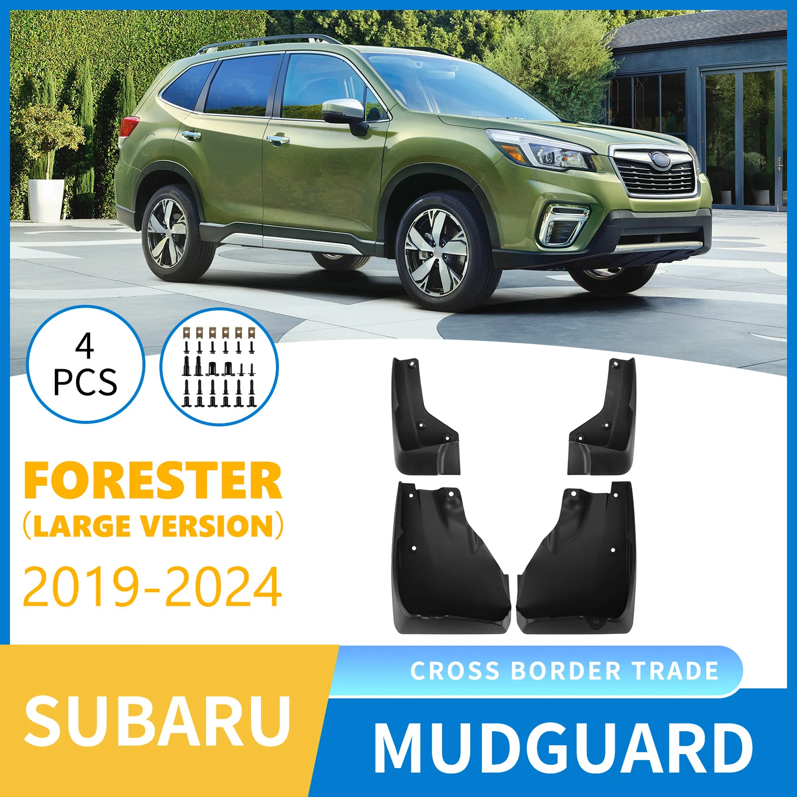 

For Subaru Forester 2019-2024 large edition car mudguard leather,Mudflaps Front Rear Flares Splash Guards Cover Car Accessorie