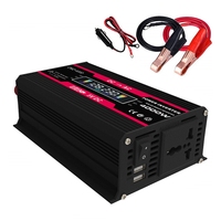 4000W Peak Solar Car Power Inverter DC 12V to AC 220V Car Adapter Converter with LCD Intelligent Display AC Outlets