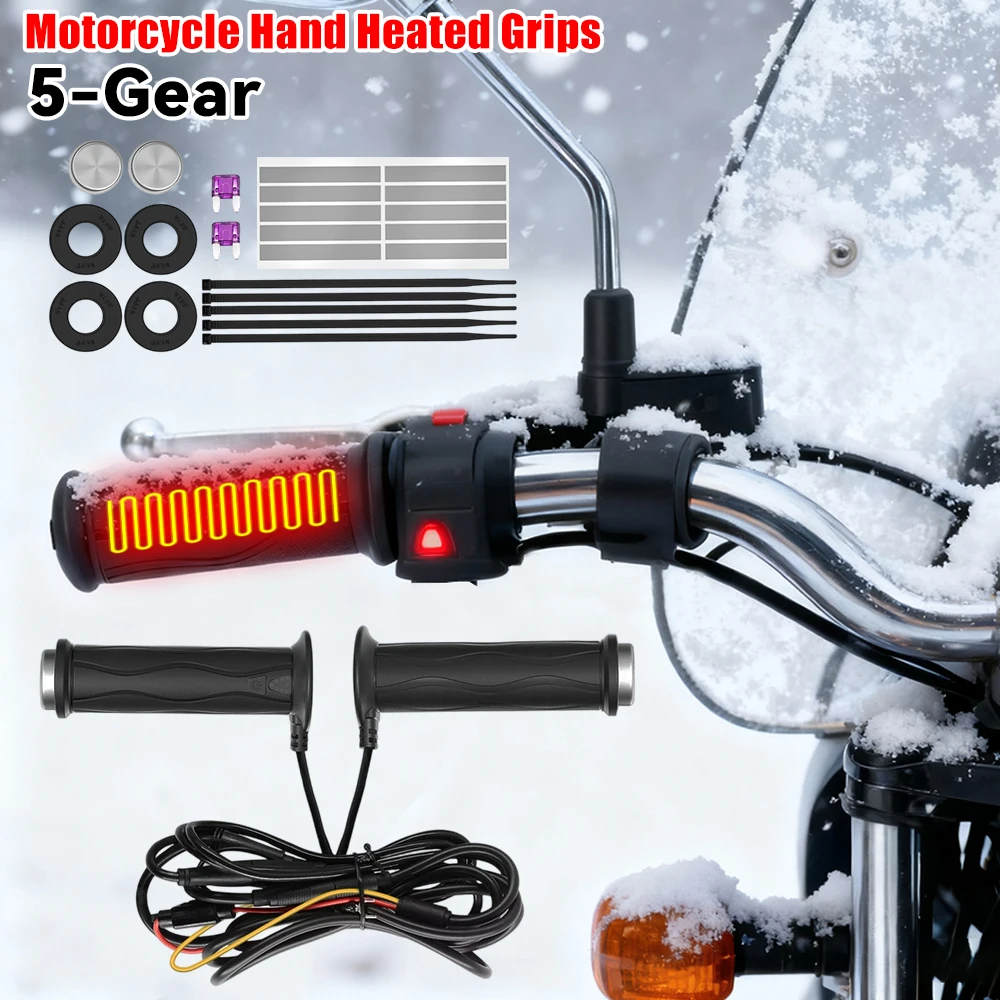 

DC 12V Electric Heating Handle Silicone Adjustable Hot Grip Handle Waterproof Electric Hot Heated Grip Smart Temperature Control