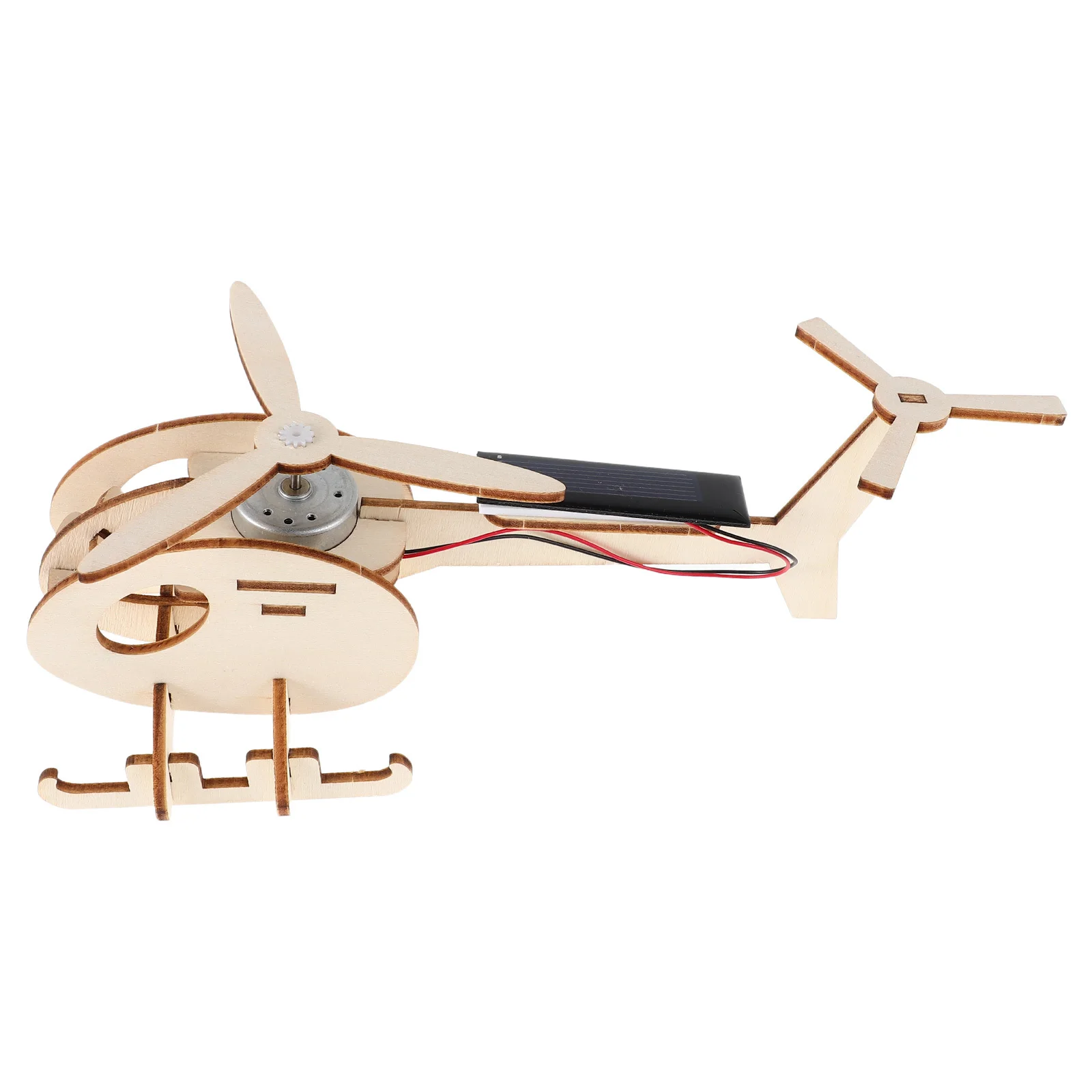 

1Set Solar Powered Helicopter DIY Kit Easy Assembly Wooden Science Experiment for Kids Exploration Science Learning Engineering