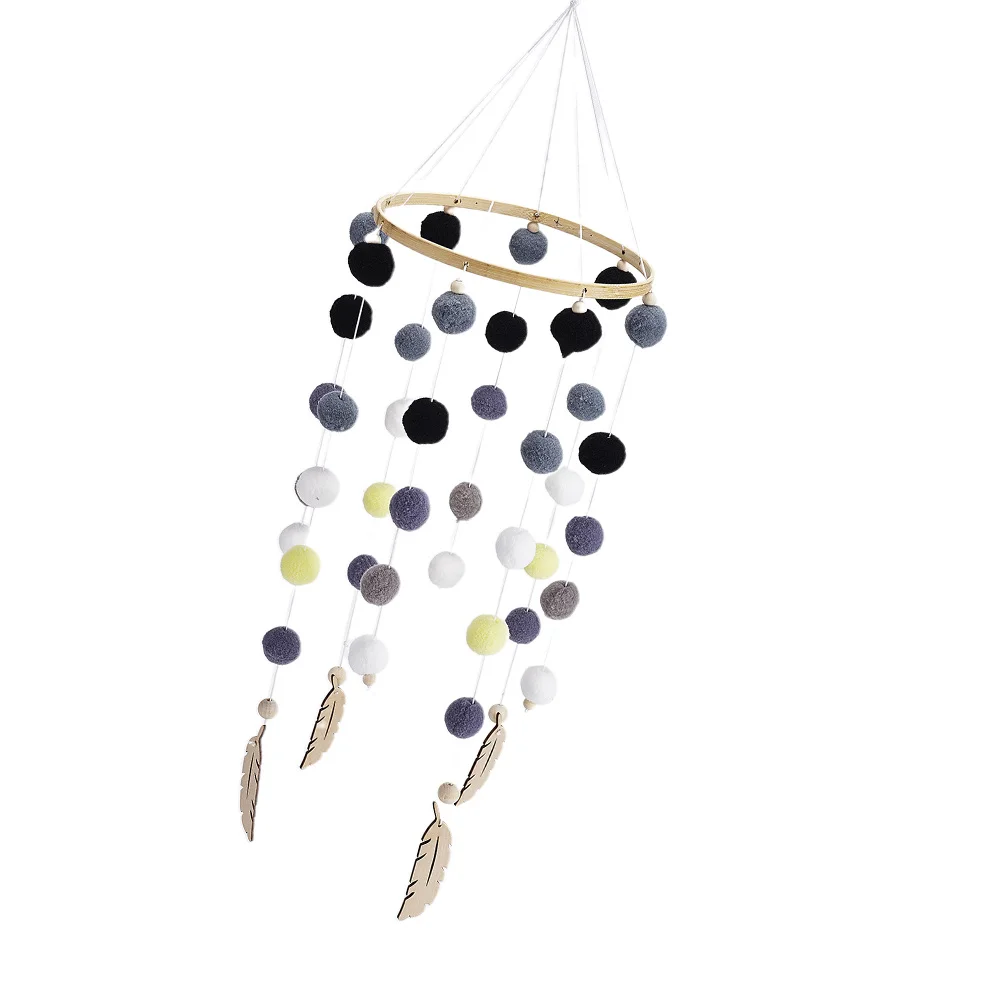 1 قطعة الرياح الرنين الجدار قلادة شعري سلسلة أسود رمادي أبيض أصفر معلق جدار ديكور غرف معيشة غرفة نوم غرفة الشمال البوهيمي