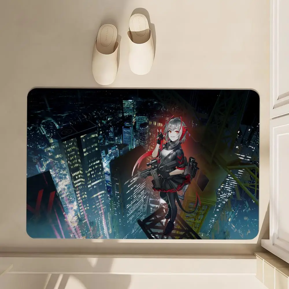 

A-Arknights COOL напольный коврик Мягкий диатомовый впитывающий напольный коврик для ванной комнаты, туалет ванной комнаты, домашний напольный коврик, дверной коврик Carpe