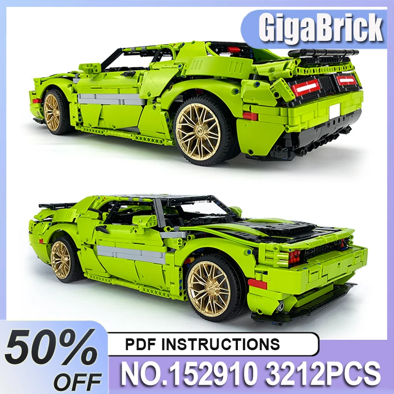 

152910 MOC Custom Demon Hellcat GT супер спортивный автомобиль, строительные блоки, высокотехнологичные автомобильные кирпичи, головоломки, игрушки «сделай сам», рождественские подарки для детей