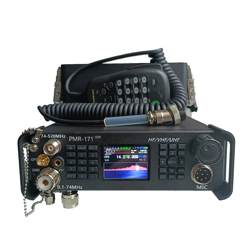 ZASTONE PMR171 SDR HF CB 50/70MHz VHF/UHF All Mode Mobile Radio DMR Walkie Talkie FT8 USB LSB CW AM FM