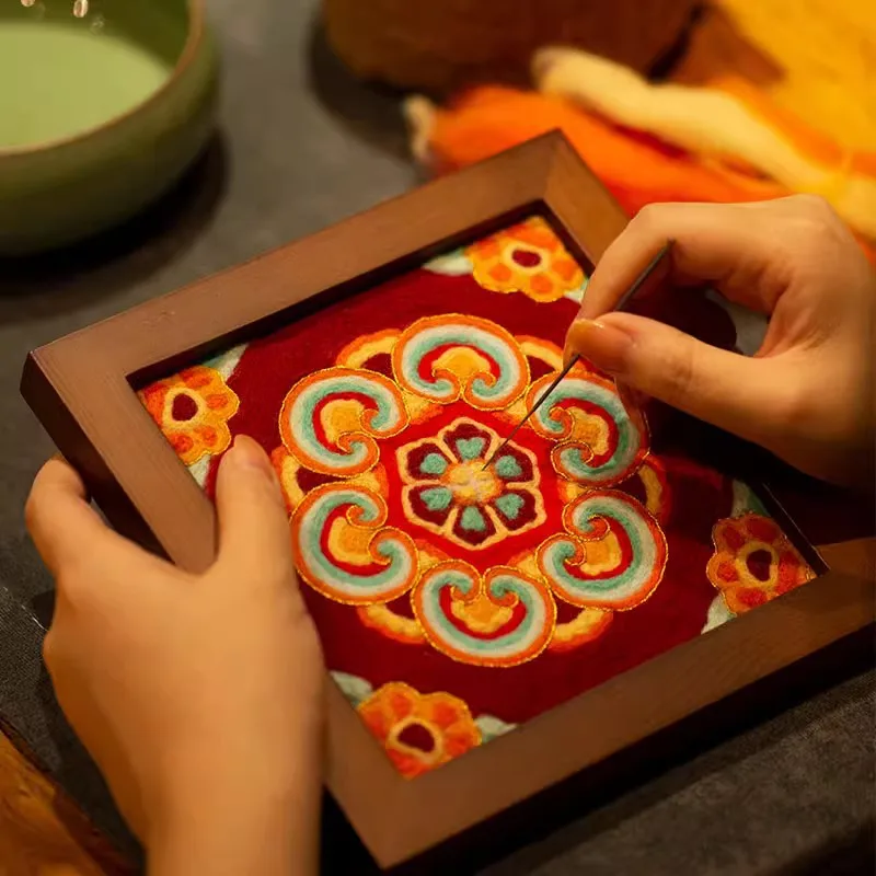 ورأى الصوف 18 سنتيمتر ، كزة كزة متعة ، حقيبة المواد اليدوية Diy بها بنفسك ، إطار الصورة ، ديكور المنزل الرسام ، عنصر الزخرفية ، هدية المهرجان