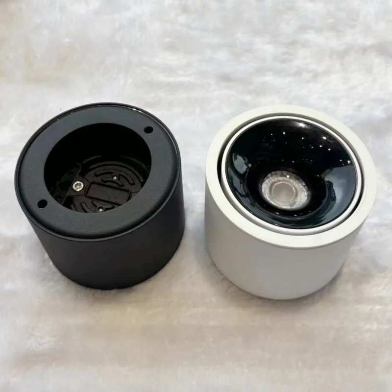 Ultra thin surface mounted anti glare spotlight with 30 ° angle adjustment for living room, bedroom, household COB ceiling light