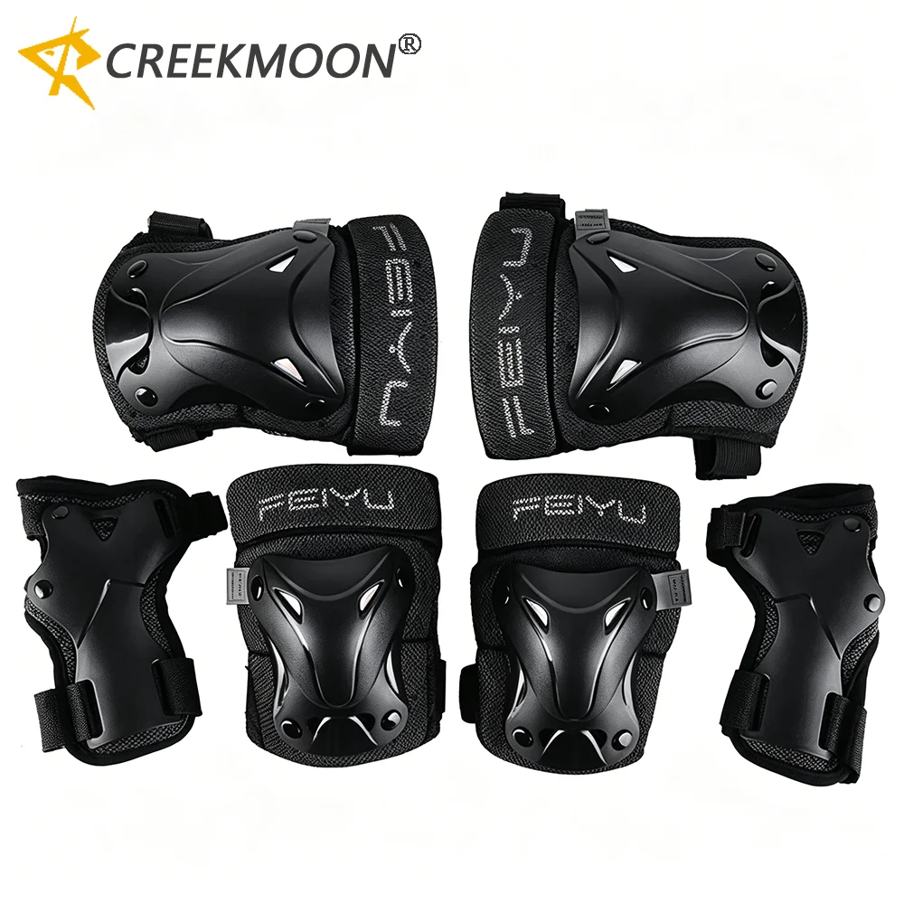 6Pcs Safety Protective Kit Skating Helmet Knee Elbow Wrist Guards for Kids Adults Cycling Roller Skating Rock Climbing Outdoor