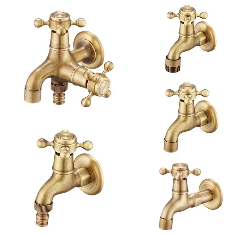

European all-copper 4 points 6 points washing machine faucet, water nozzle thickened single cold faucet