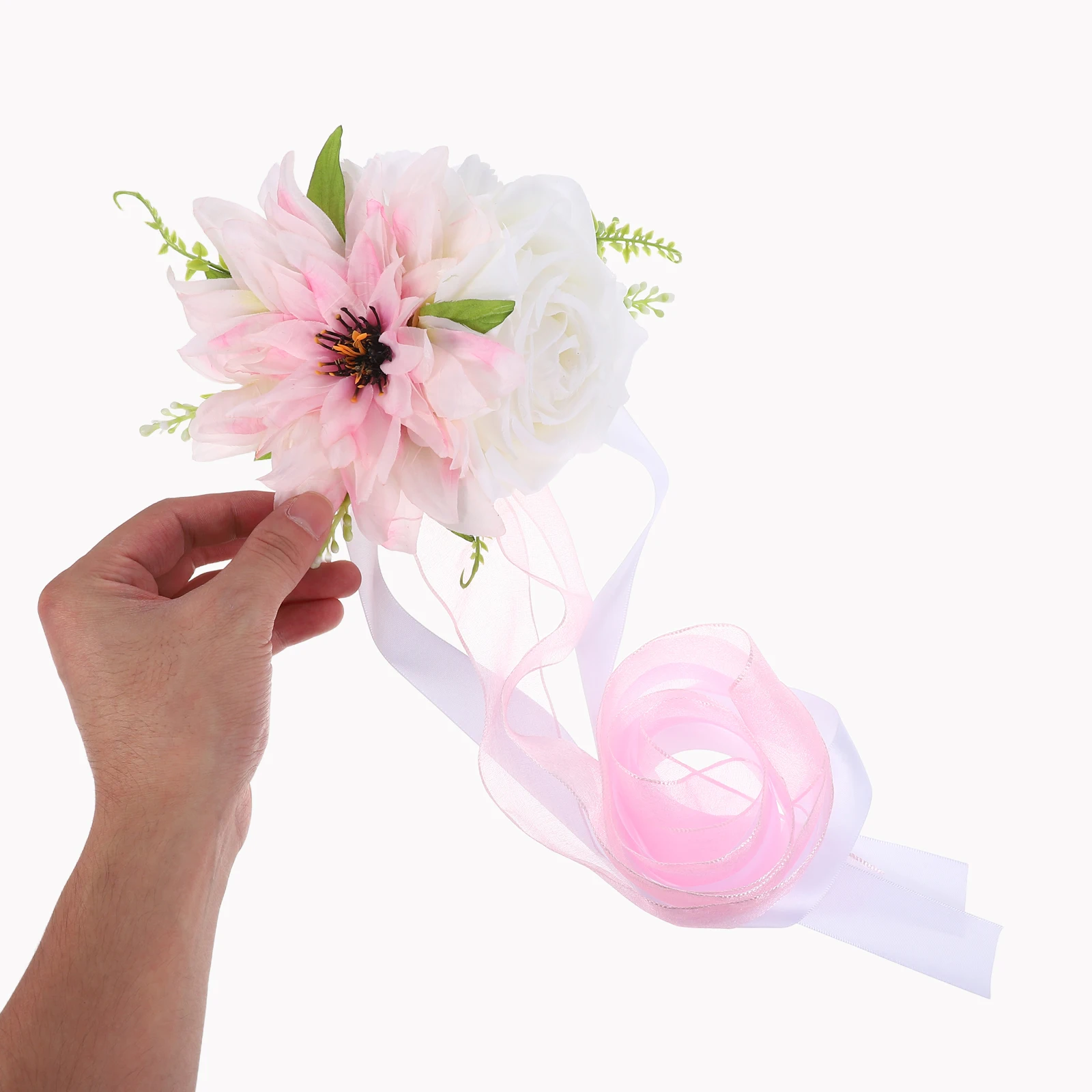 

Artificial Floral Flower Curtain Tiebacks Realistic Chair Back Wedding Aisle Decor Bridal Shower Decorations Chair Back Flowers