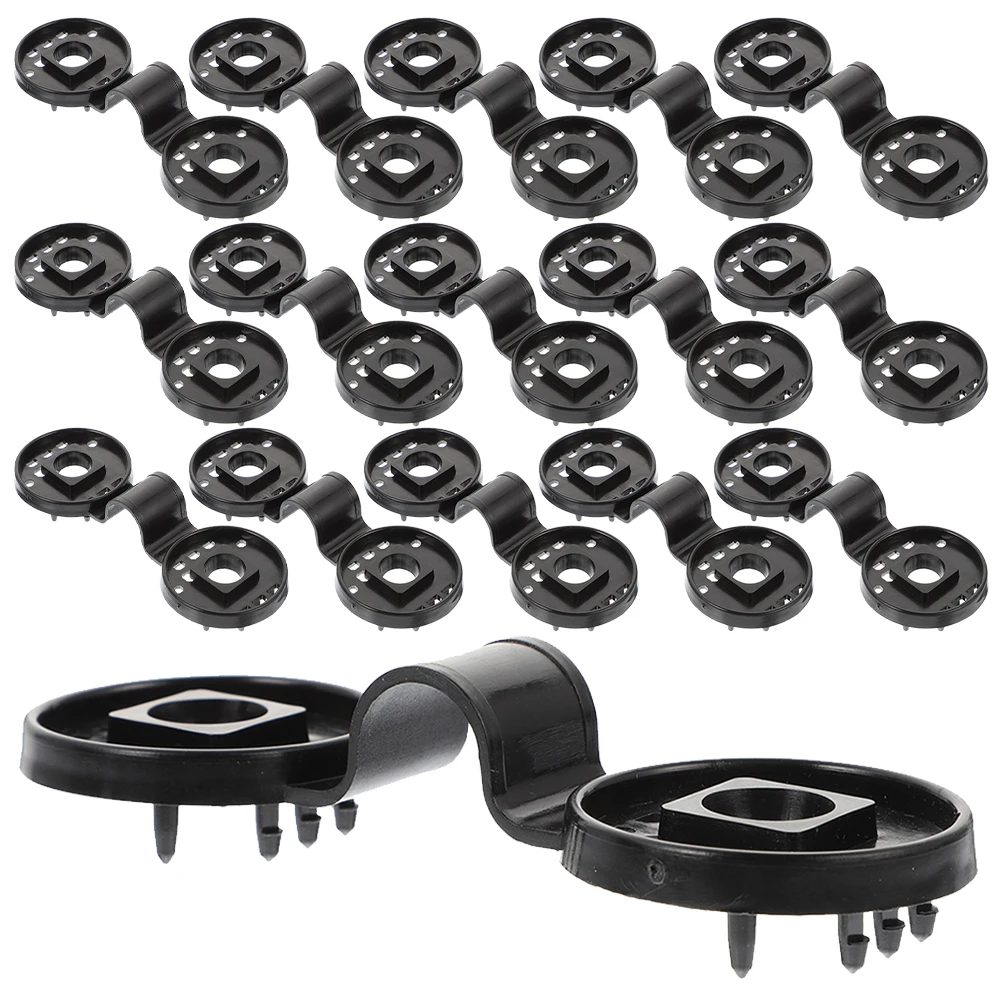

30pcs Shade Cloth Clips Black Retaining Net Fixing Reusable Sunshade Clamps Mesh Buckles Garden Greenhouse Accessories