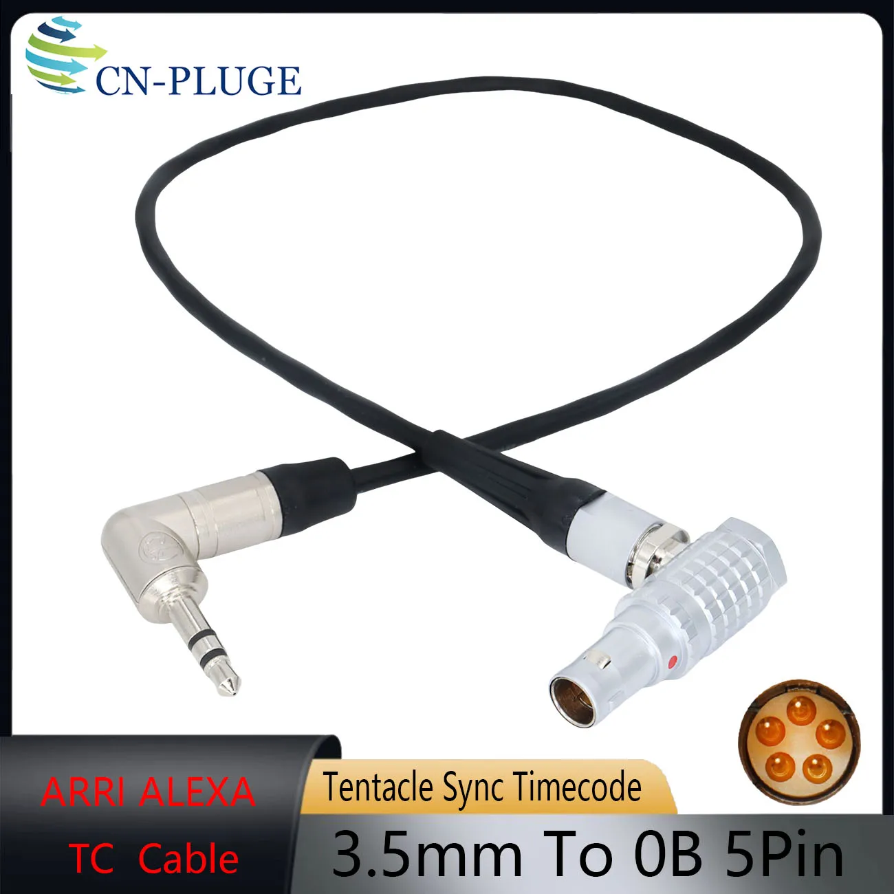 3.5mm To 5Pin/4Pin/BNC/XLR 3Pin Tentacle Sync Timecode Cable For ARRI ALexa ,RED Epic ,Sound Devices 668/F4/SONY FS7/Canon R5C