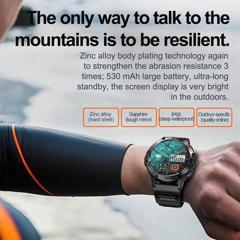 2025 New Men's Smart Watch 5.0 Bluetooth Call 1.43-inch AMOLED HD Screen 466 * 466 Resolution Suitable for Huawei Watches