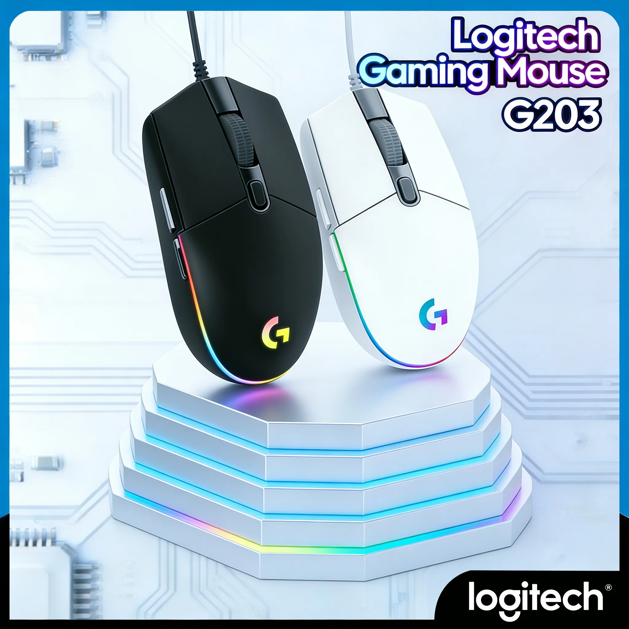 

Logitech G203 - Ergonomic Excellence for Every Gamer