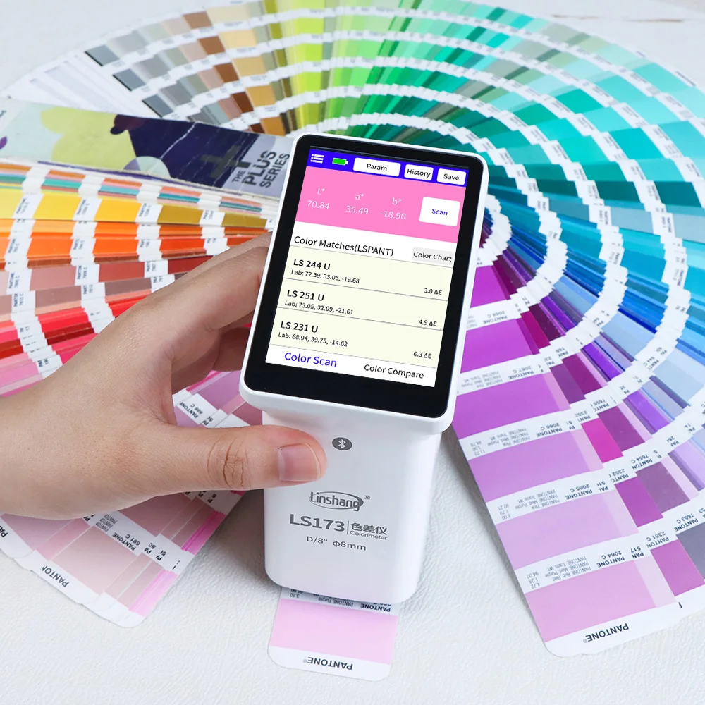 مقياس الألوان RTS LS173 D/8 لقياس الألوان المحمول لقياس الألوان الرقمي لقياس الألوان