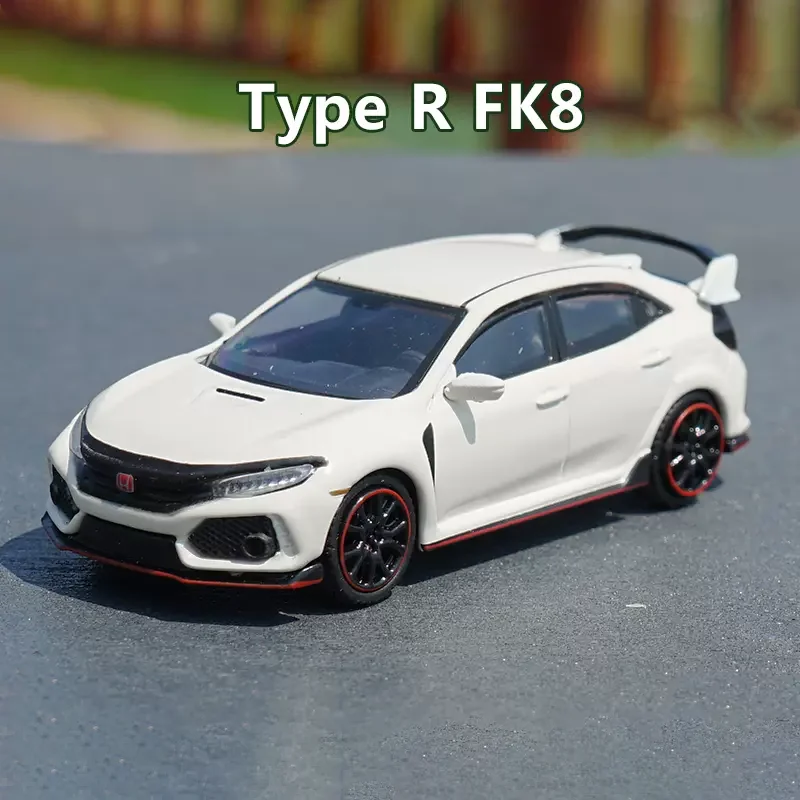 

Модель автомобиля из сплава в масштабе 1:64, тип R FK8, литой игрушечный коллекционный орнамент, игрушечные машинки