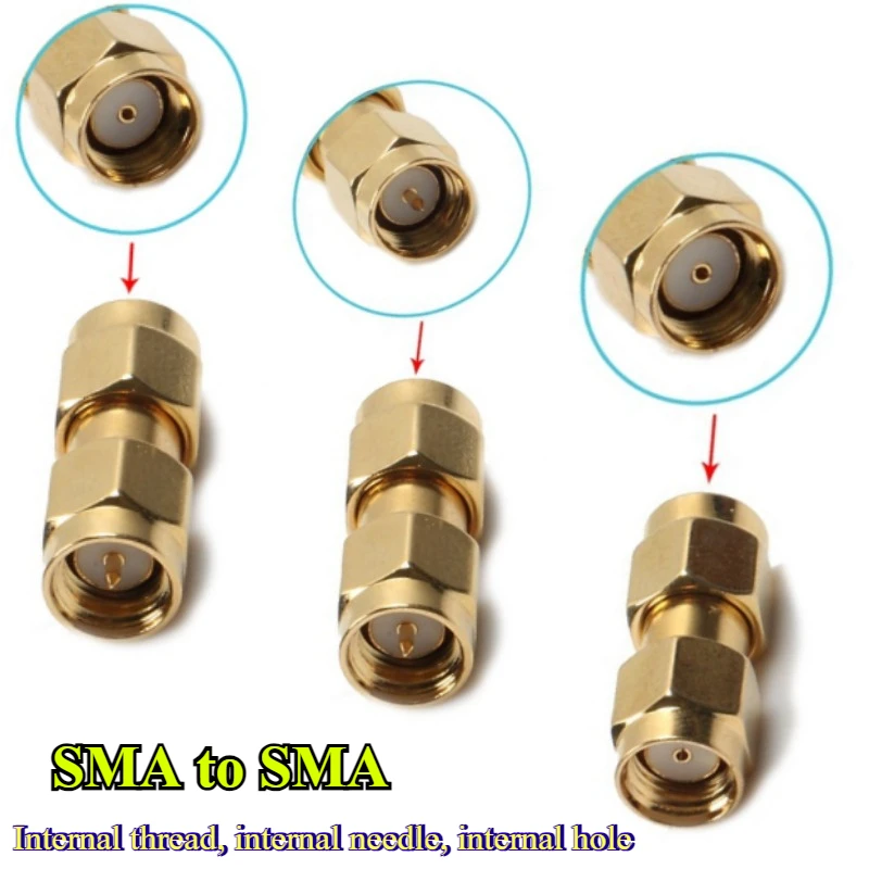 

1/3/5Pcs Connector Adapter Straight head SMA Male/Femlae to SMA Male/Female Plug Jack Straight RF Coaxial Converter New Brass