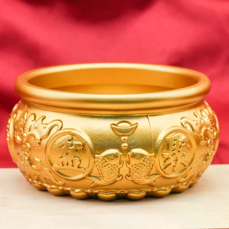 Fortunate Attract Wealth Good Luck Magical Power Treasure Bowls Desktop Small Ornament Home Decor Cornucopia Brass