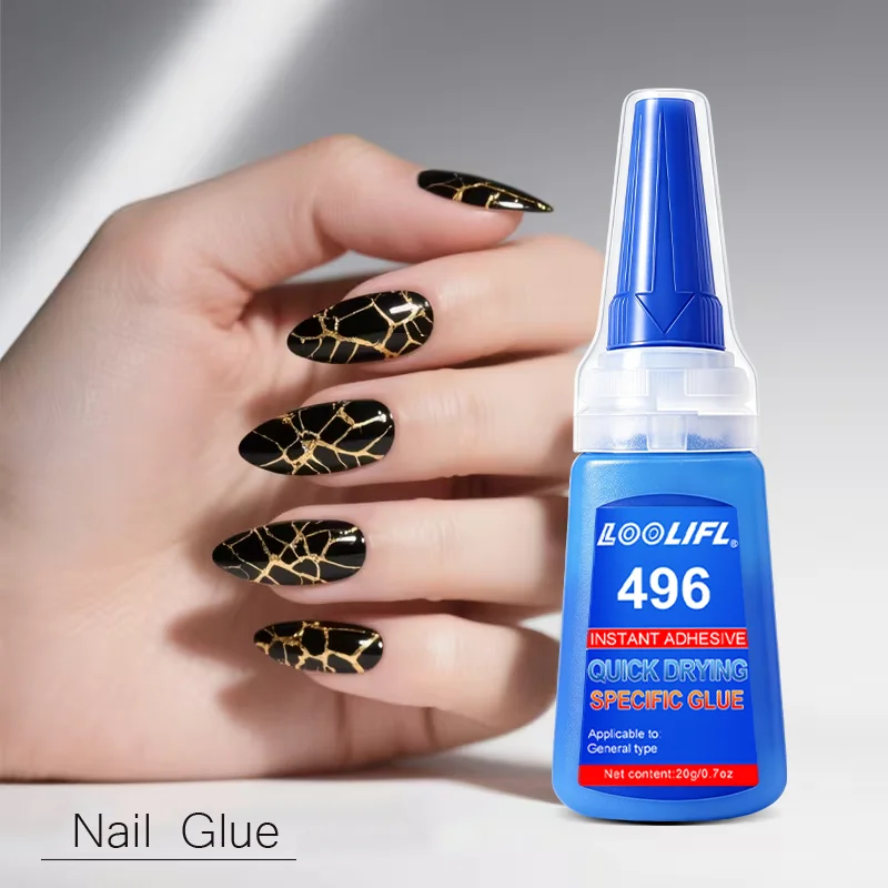 20ml Nail Glue with Super Strong Adhesion, Quick-Drying and Long-Lasting, Used for False Nail Tips, Acrylic Nails, Press-On Nails, and Fake Nail Art Decorations. Stays Firm Even When Washing Hands, Washing Dishes, Typing, or Doing Sports for up to 30 Days. Designed Specifically for Nail Art and Nail Patch Decorations