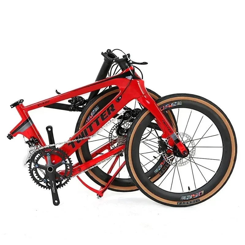 Front rear mechanical disc brakes,Portable folding bicycle,carbon fiber,Inside wiring,22inches,aldult Men student,Mountain bike