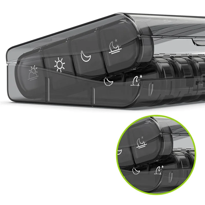 【Popular】1 Set Daily Pill Box Light-Proof Pill Case 4-Times A Day, 7 Day Portable For Travel