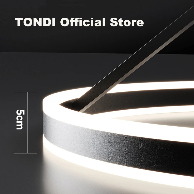 الشمال الألومنيوم حلقة على شكل أضواء السقف LED عكس الضوء الاكريليك عاكس الضوء غرفة نوم مطعم المطبخ غرفة المعيشة مصابيح معلقة