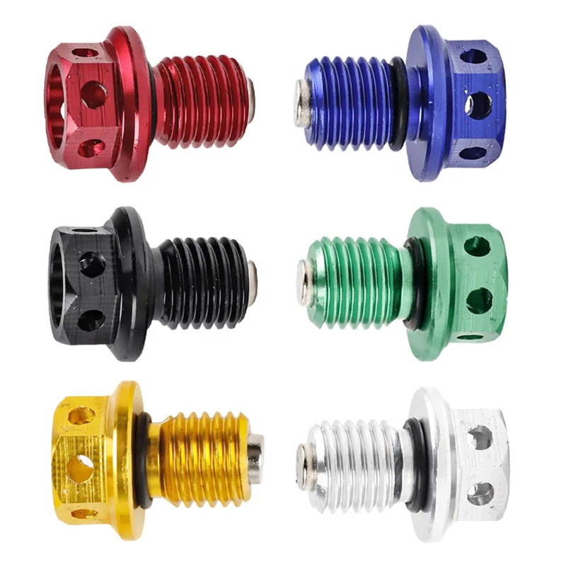 M12 Motorcycle Magnetic Oil Pan Nut Oil Drain Plug Screw Oil Drain Magnetic Oil Plug Nut Is Applicable To Honda Yamaha Kawasaki