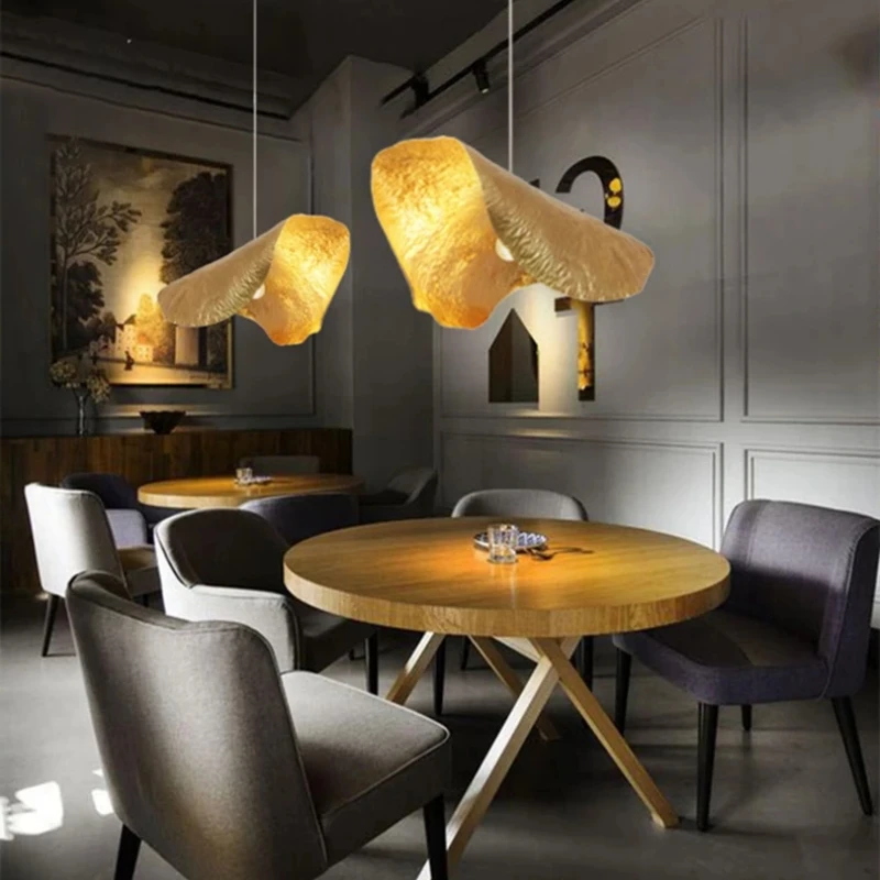 Designer Lotusblad Hoed Koperen Hanglamp Voor Woonkamer Restaurant Lichtbalk Meubels Decoratieve Verlichting E14