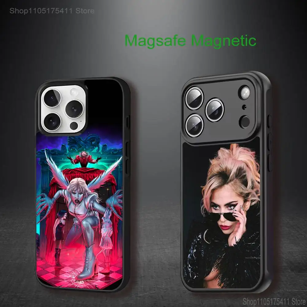 

Singer L-Lady-y G-Gaga Phone Case For iPhone 17,16,15,14,13,12,11,Pro,Max,Plus,Mini,SE4,E Magnetic Magsafe Wireless Charging