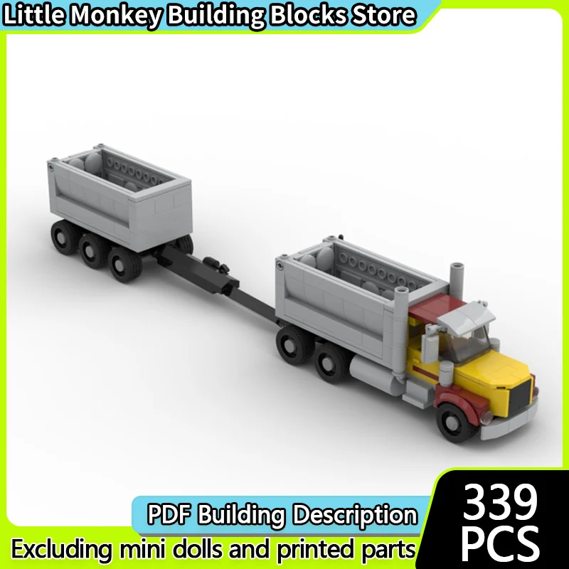 

City Car Model MOC Building Bricks Medium-Sized Freight Vehicle Modular Technology Children Holiday Gifts Assemble Toys Suit