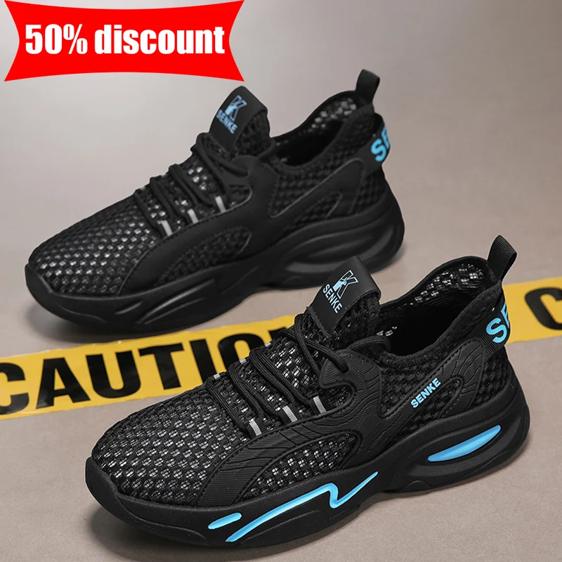 

Mens Sports Shoes Summer Low Top Casual Lightweight Anti Slip Mesh Shoes Student Comfort Daily Versatile Outdoor Walking Shoes