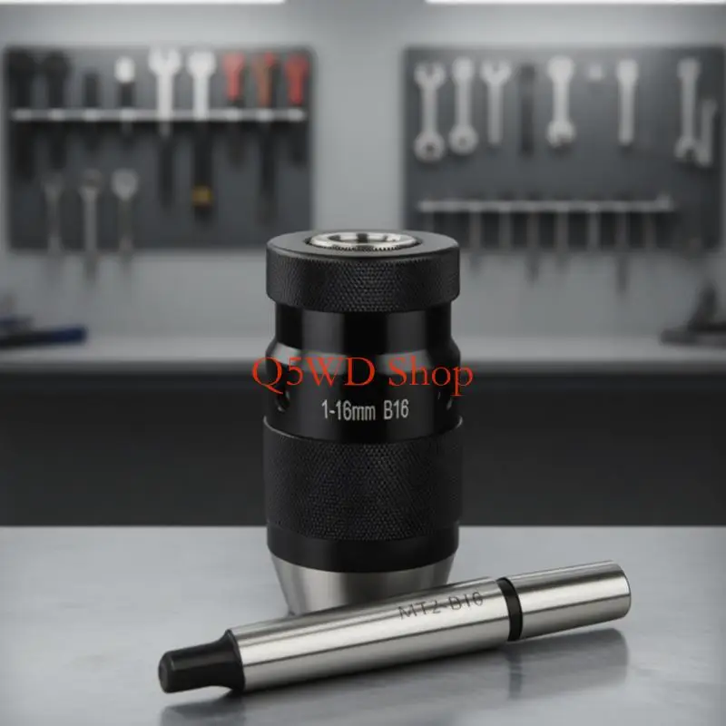 Q5WD Professional MT2‑B16 Selves Tightening Drill Chucks With Steel Construction 1‑16Mm Keyless Drill Chucks Morses Taper
