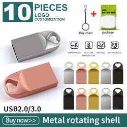 Zsuit New 10PCS Mini Pen Drive 8GB 64G 32GB Usb Flash Drive 128G Waterproof Pendrive Usb Stick U Disk Gift Free Logo Flash USB