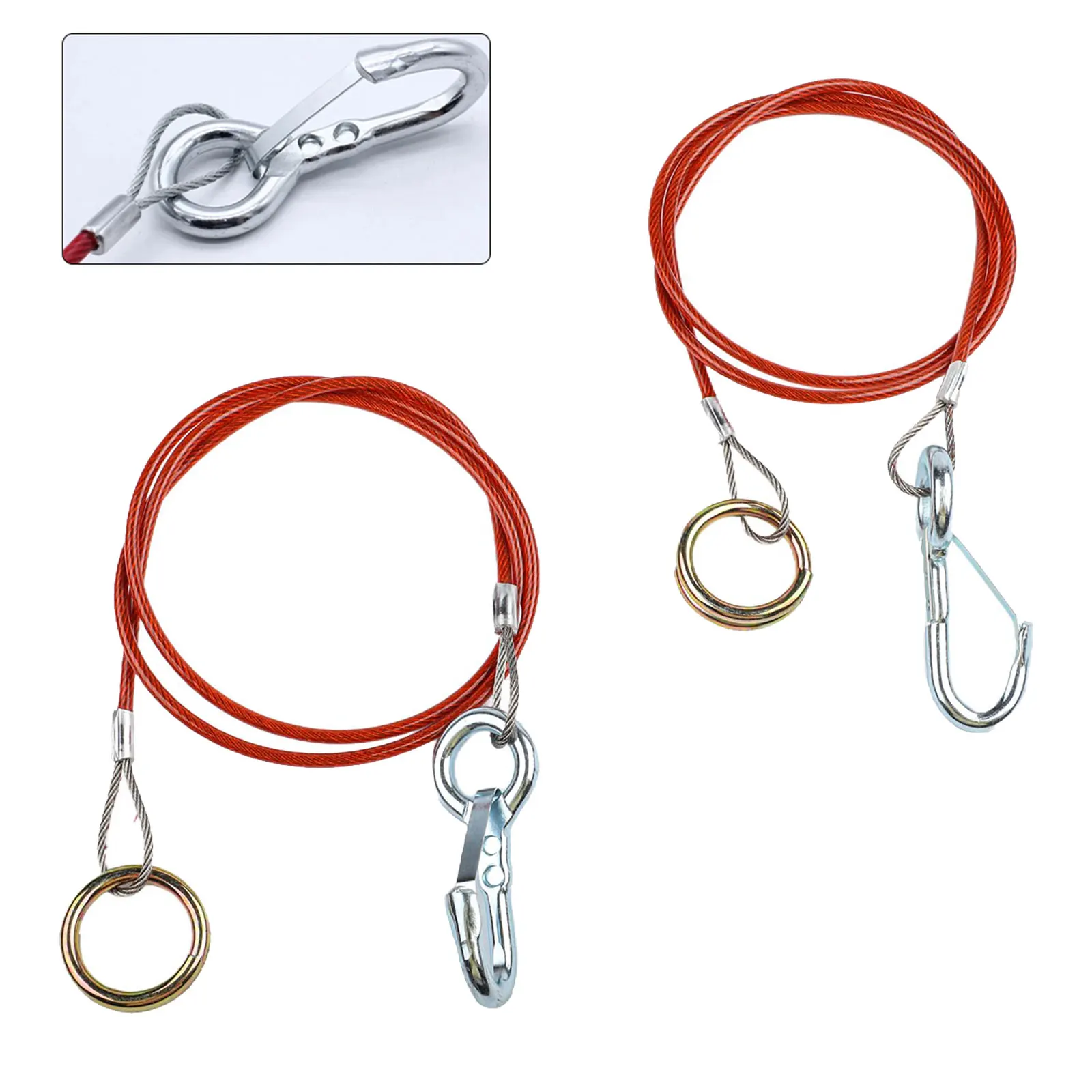 Picture 7: 4 Mm Diameter Brake Cable Hook Compact Storage Easy Assembly PVC Outer Layer Reliable Hold System Sturdy Metal Hook