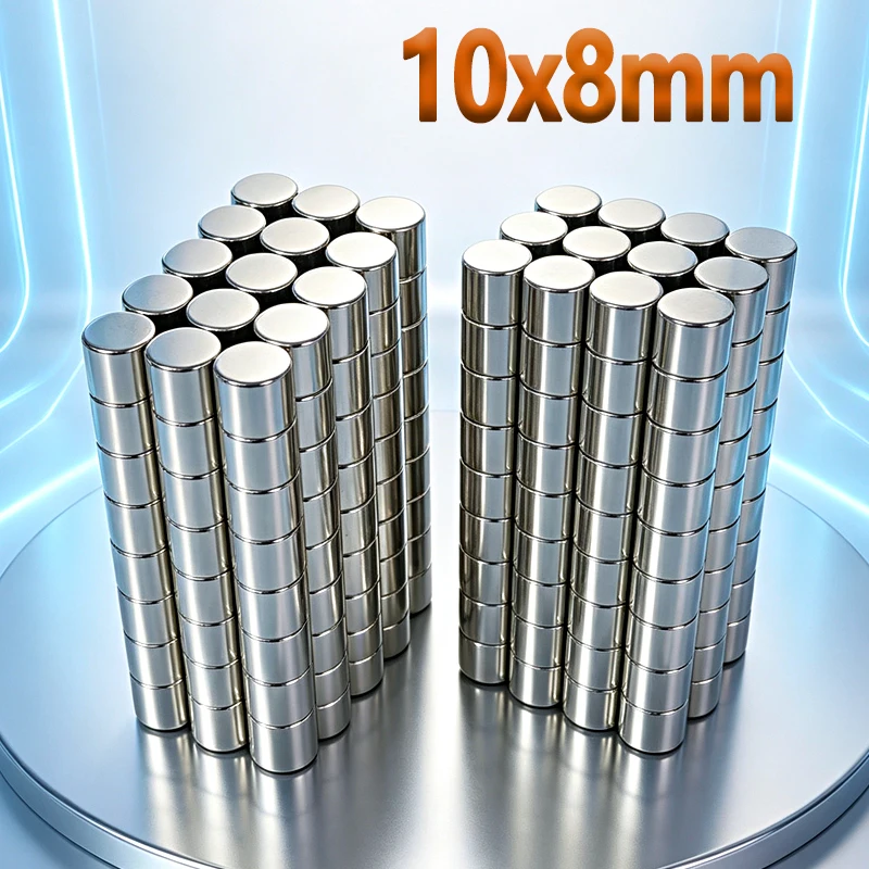 N35 NdfeB 10x8mm Magnet Round Shape  2-200pcs Neodymium Magnet 10*8mm Accessory Fridge Magnets Permanent Magnetic Imanes