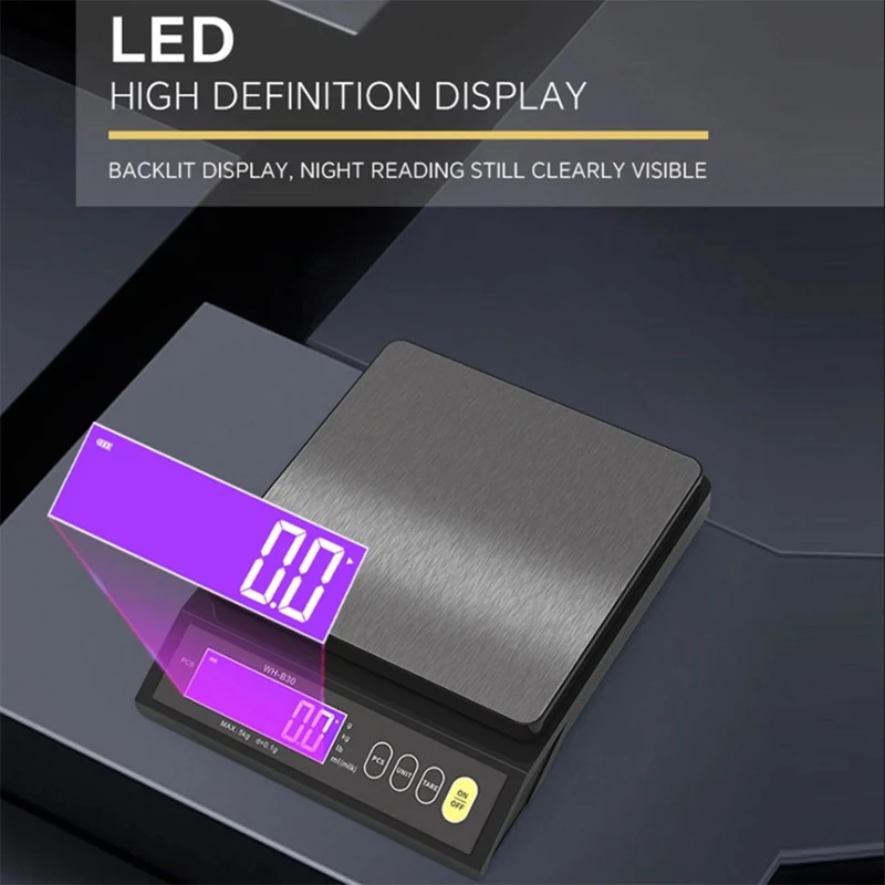 AC88-Digital Scale Rechargeable Electric Scale 0.1G 1G Kitchen Scale Counting Tare Auto Power Off Unit Conversion