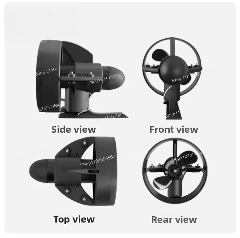 12v Electric Underwater Thruster with Detachable Fin, Propeller Motor for Surfboard, SUP & Kayak