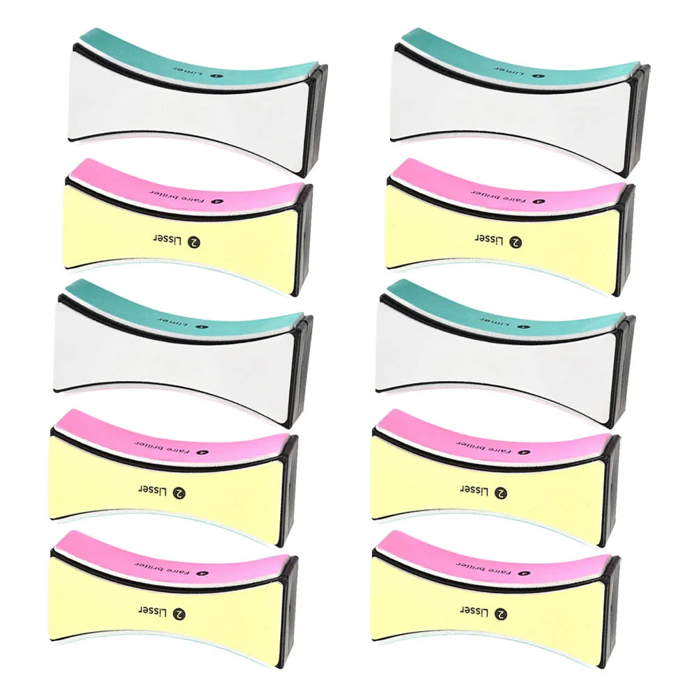 

10pcs Durable Nail Files Plastic Four Sided Manicure Tools for Women Nail Art Supplies Salon Use Portable Design