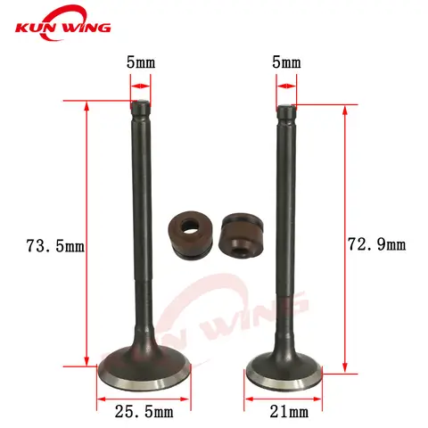 혼다 SCV100 SCV 100 리드 100 엔진 밸브 흡기 배기 스템, 2002-2009 SPACY 100 SCR100 2003-2007 혼다 SCV100 SCV 100 리드 100 엔진 밸브 흡기 배기 스템, 2002-2009 SPACY 100 SCR100 2003-2007