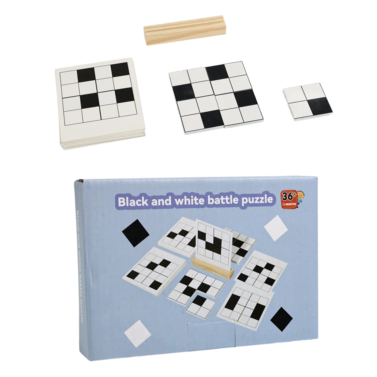 Wooden Board Game Brain Teaser Puzzle for Kids Educational Logic Training Toy Family Interactive Early Learning Gift Set view 2