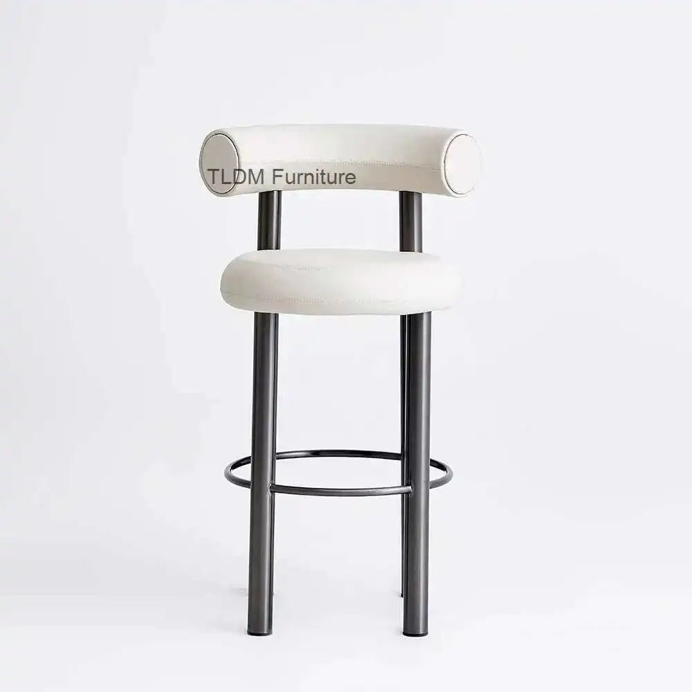 

Design Ergonomic Bar Chairs Comfortable Aesthetic Luxury Simple Bar Stools Modern Fashion Taburetes De Bar Commercial Furniture