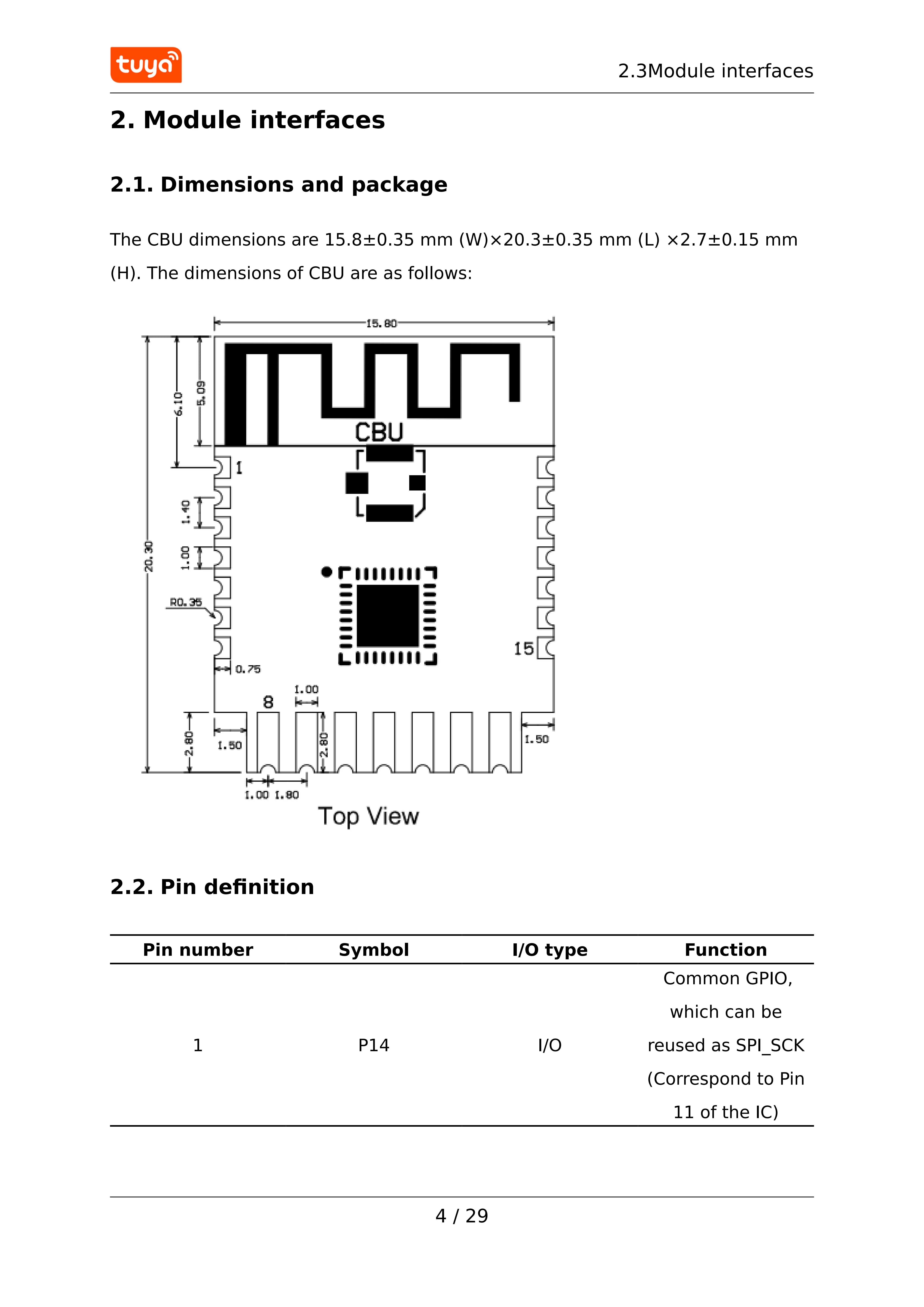 Tuya CBU-Modul CBU-IPEX Energiesparendes WiFi/Bluetooth, Unterstützt AP- und STA-Dual-Role-Verbindung, BK7231N Drahtloser RF-Chip – Detail 4