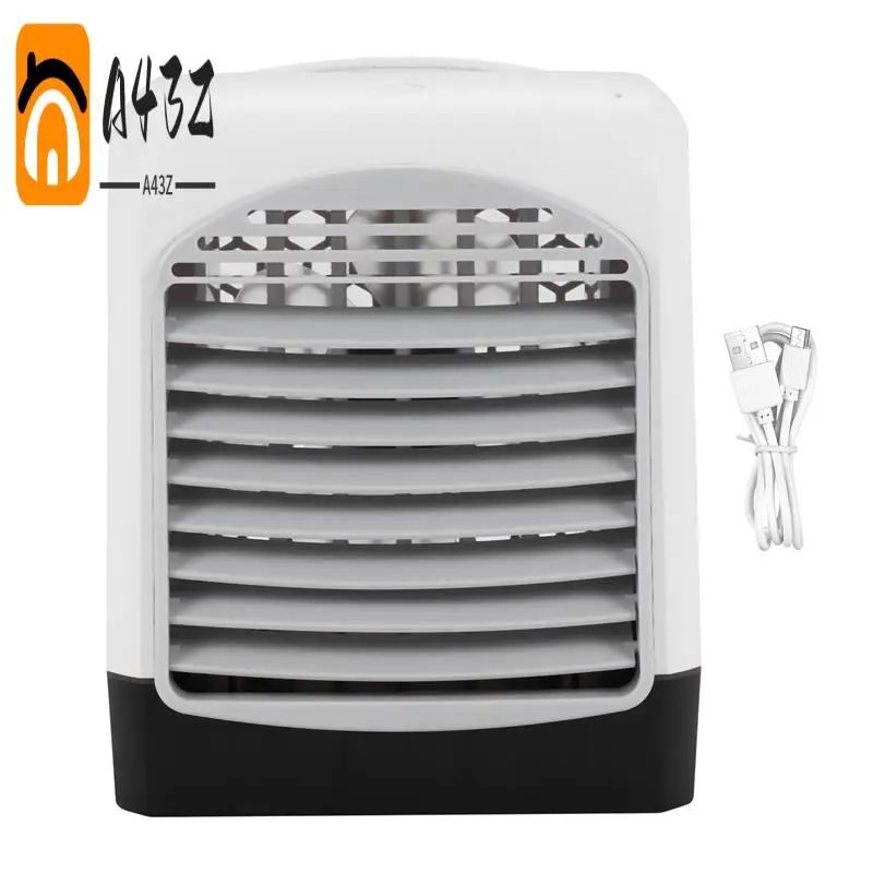 

A43Z-Portable Mini Desktop Air Conditioner USB Small Fan Cooling Humidifier Aromatherapy Air Cooler With Ice Water Tank