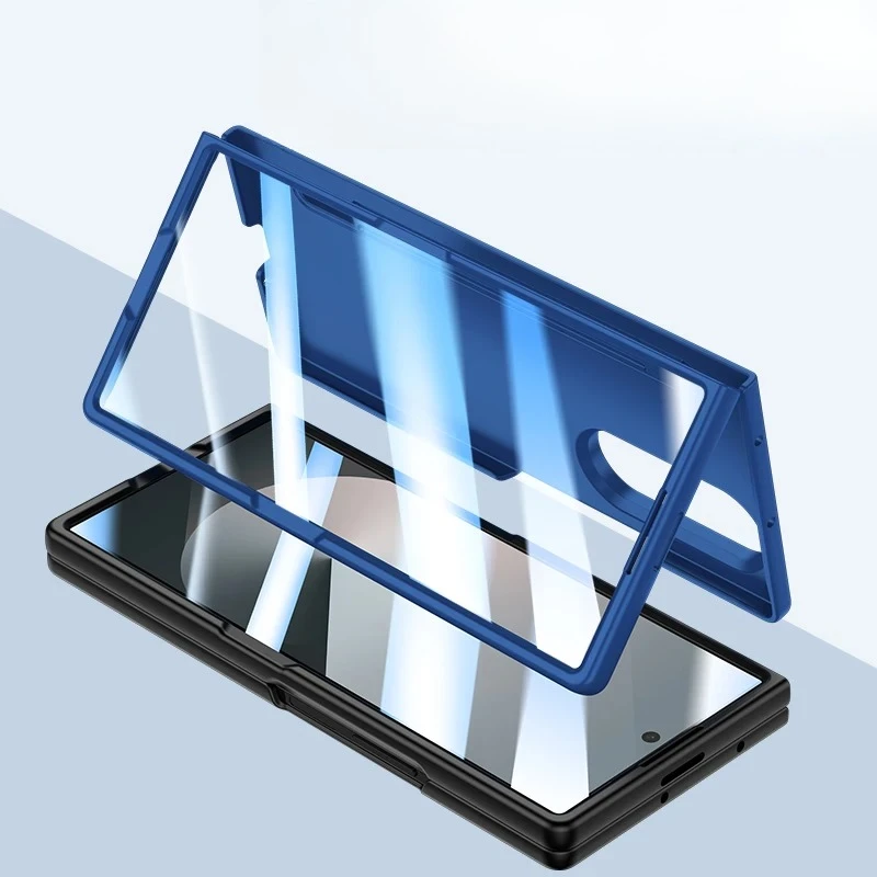 حافظة متعددة الألوان رفيعة للغاية غير لامعة لهاتف سامسونج جالاكسي Z Fold 7 6 5 4 فتحة قلم مع قلم لمس غطاء صلب مقاوم للصدمات