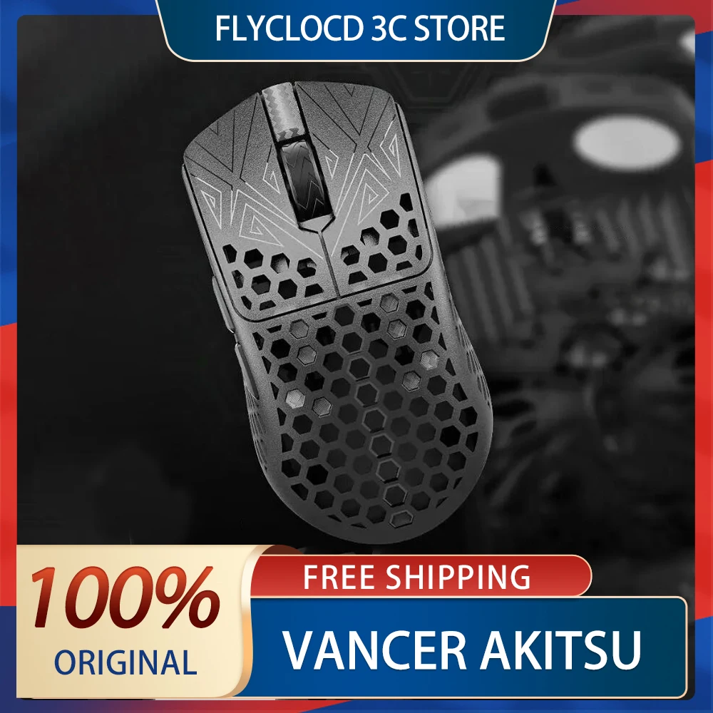 Vancer AKITSU Carbon Fiber Mouse PAW3395 Two Mode 8K Wireless Gaming Mouse Low Delay Gaming Gifts Mouse Pc Gamer Accessories