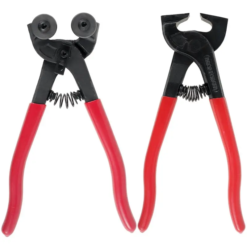 

JHD Glass Tile Nippers Set(2 Pcs) With Non-Slip Handles-Wheeled Heavy Duty Mosaic Cutting Tool And Hd Tile Cutter