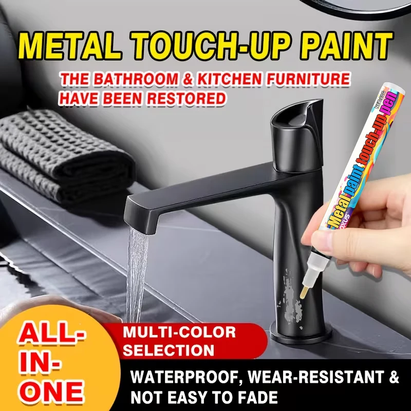 Metal touch-up pens-Stainless steel paint scratch repair,bathroom and kitchen paint restoration,black,white and gray touch pens