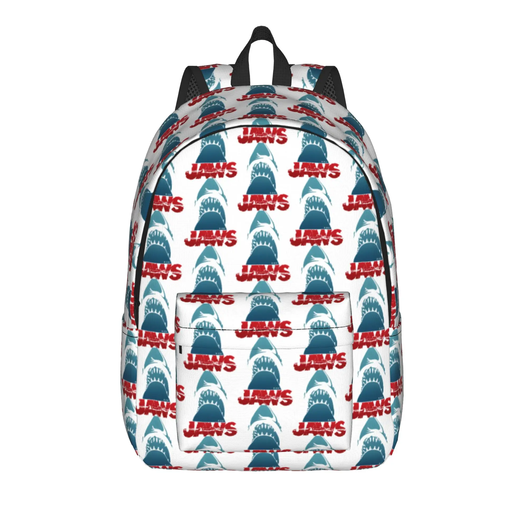 Jaws Great White Dangerous Shark Color Backpack  Female Polyester Outdoor Backpacks Print Casual High School Bags Rucksack